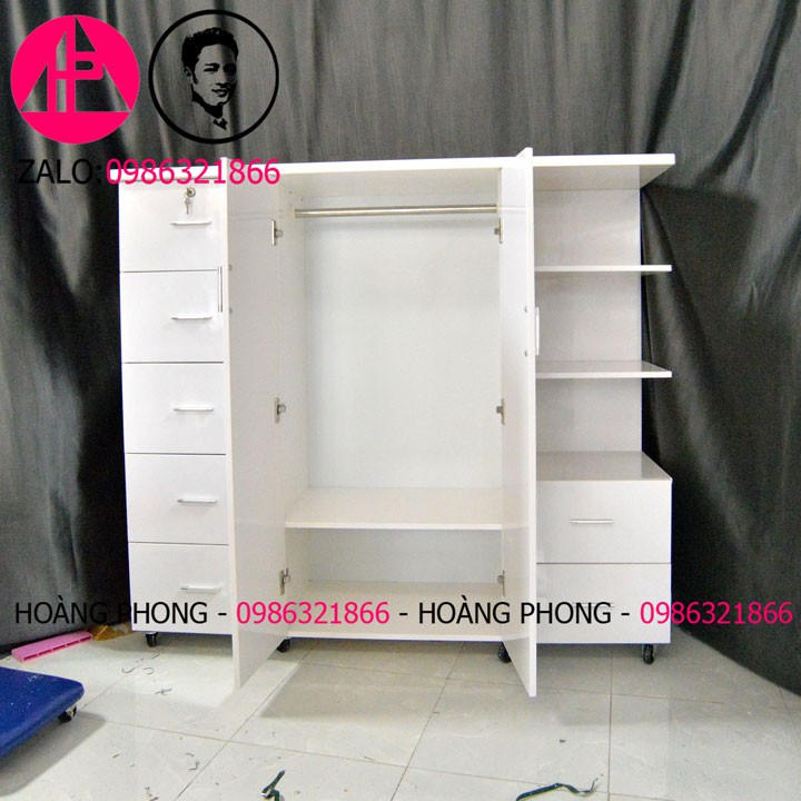 Tủ quần áo Trẻ em nhựa 1m43 x 1m28 Màu trắng  Nhiều ngăn kéo có gương soi  Cao cấp bảo hành 2 năm Miễn phí vận chuyển | BigBuy360 - bigbuy360.vn