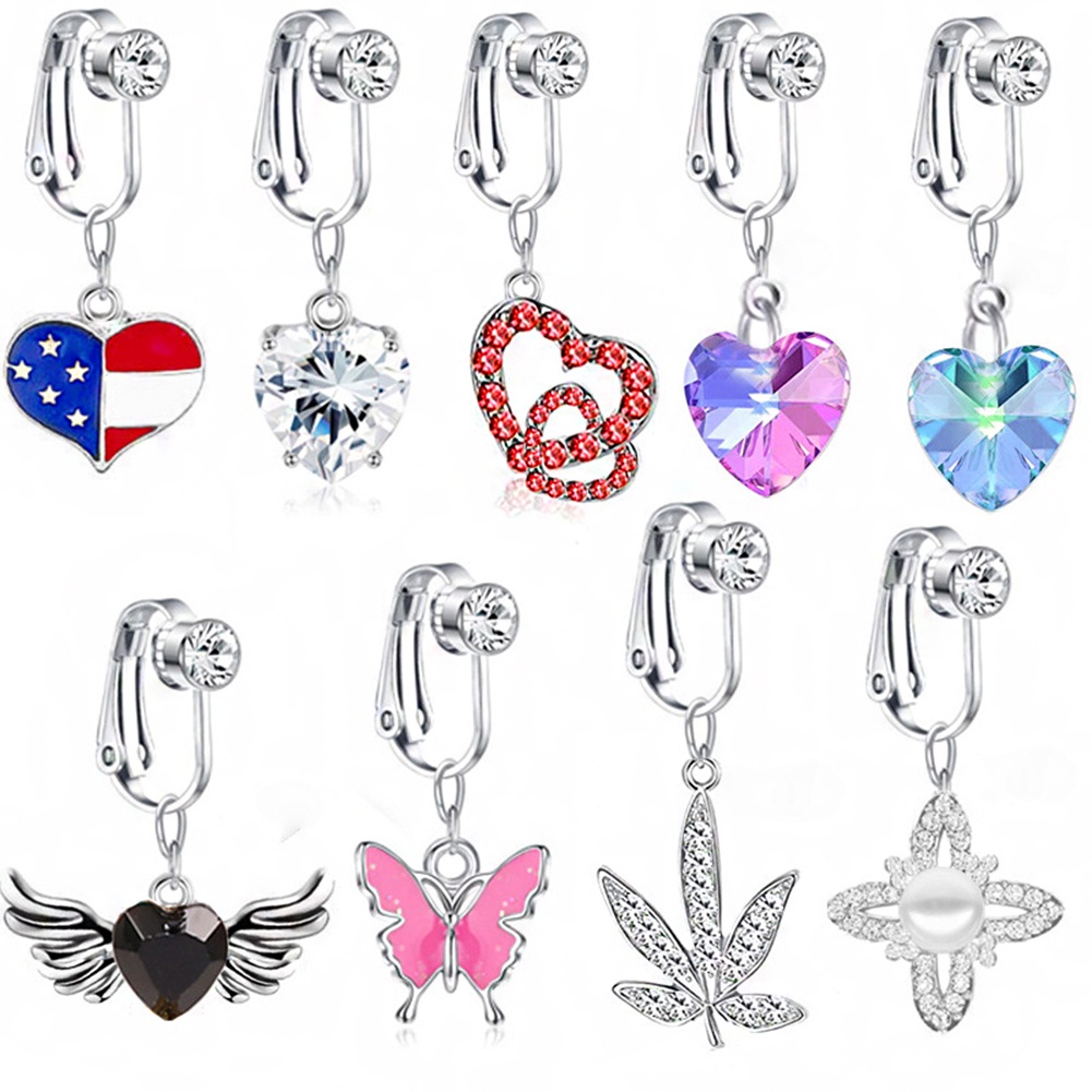 1 Khuyên Xỏ Cơ Thể Hình Bướm Đính Đá Thời Trang