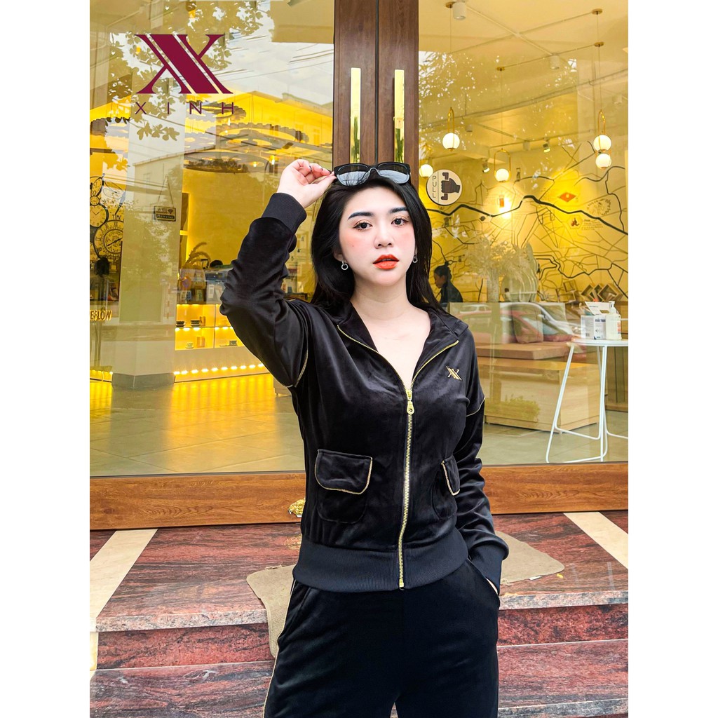 Bộ thể thao chất Nhung hãng Xinh X595