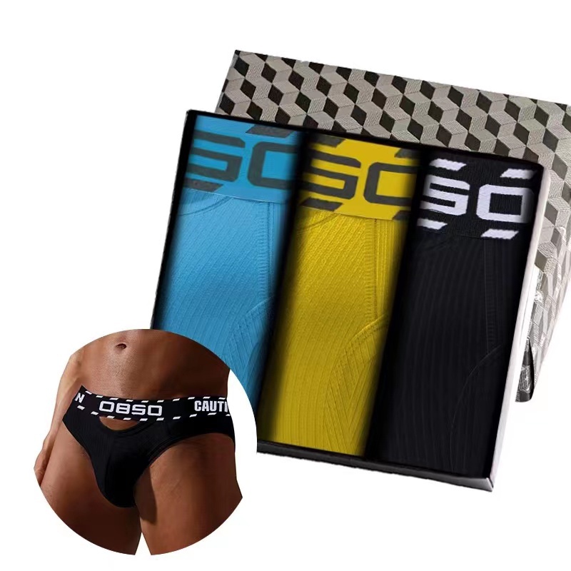 Bộ 3 Quần Lót Cotton Nam Phong Cách Jockstrap Hàng Mới 2022 (3)BS3103