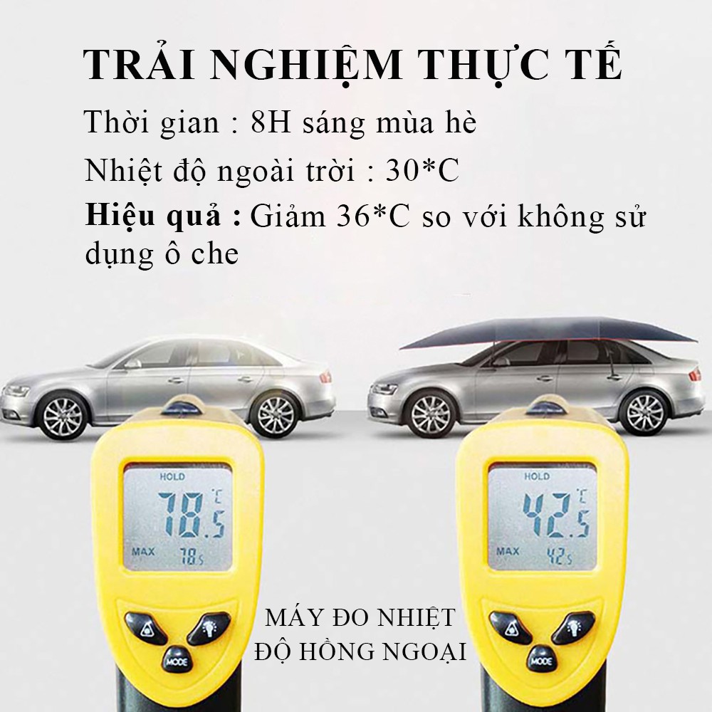 Ô che xe ô tô thông minh, ô bạt che nắng mưa xe hơi, cách nhiệt, chống nắng, chống tia UV, phiên bản 4.2m và 4.6m