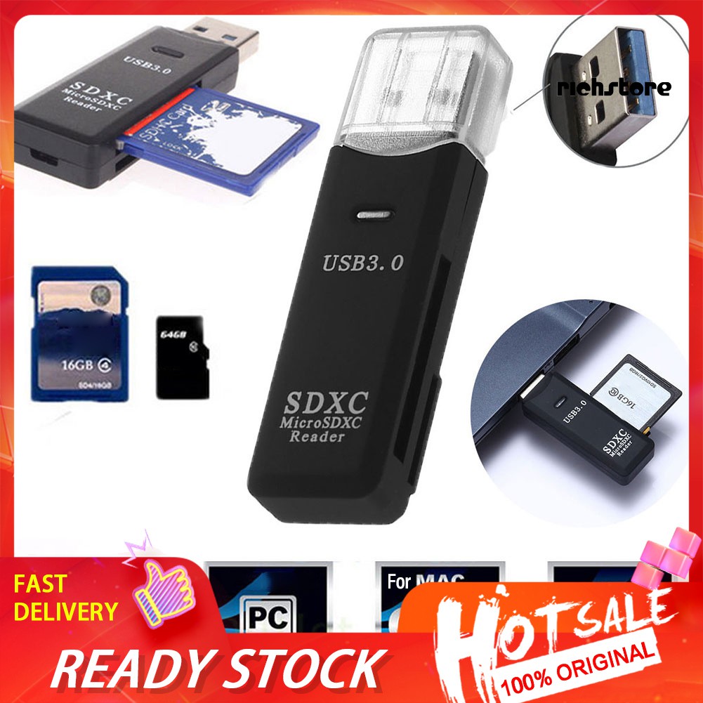 Đầu Đọc Thẻ Nhớ Usb 3.0 2 Trong 1 Cho Micro Sdxc Tf T-flash