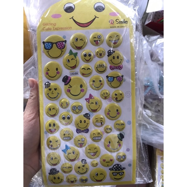 Sticker nổi mặt cười