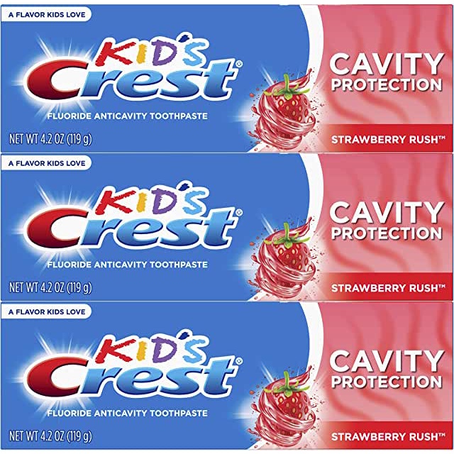 (Nhập US) Kem đánh răng KID’s CREST VỊ DÂU cho bé từ 2 tuổi 119g (Date 2023)