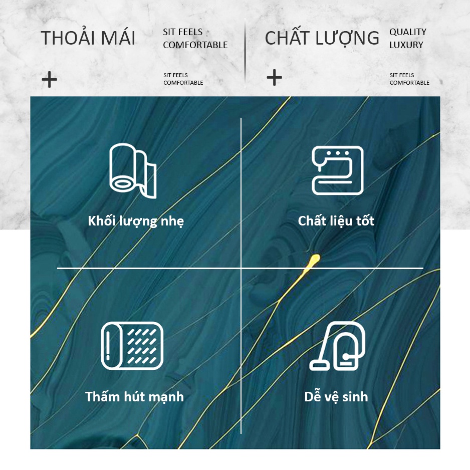 Thảm lau chân, thảm chùi chân chống trượt SAGOKER, mã TLC526