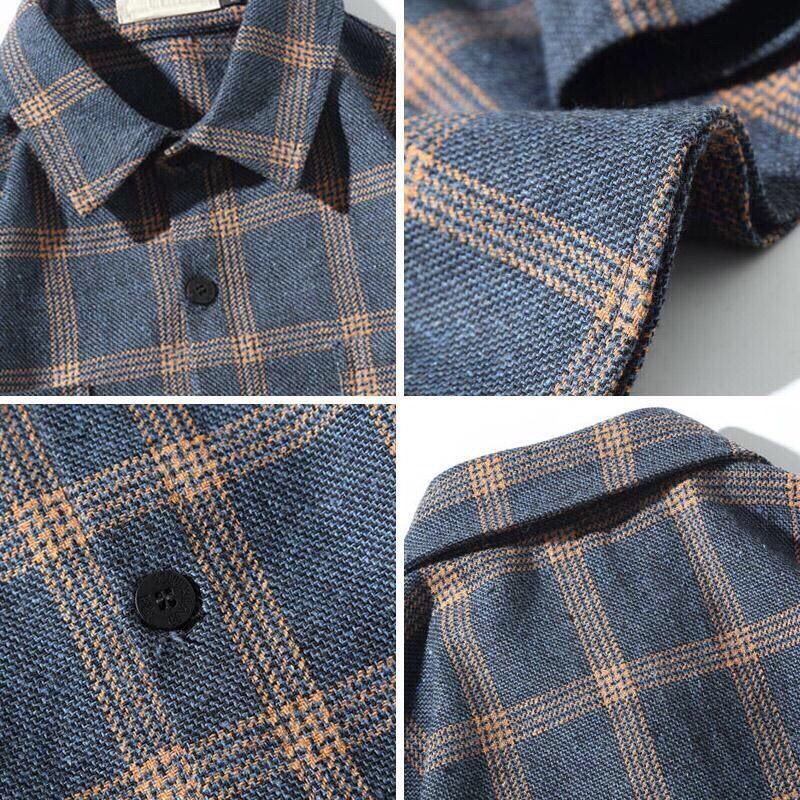 Áo khoác sơ mi dài tay dáng rộng thiết kế mới thời trang xuân thu phong cách Hàn Quốc cho nam