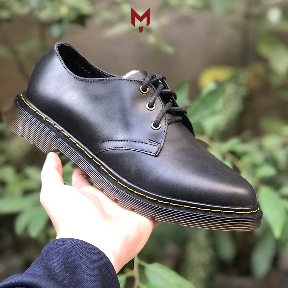 Giày nam da bò cao cấp Dr.martens 1461 MAD Shoes Đen Sáp