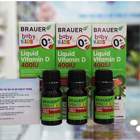 [DEAL QUÀ TẶNG] Vitamin D Brauer Úc Chiết Xuất Từ Thiên Nhiên 400IU Dạng Lỏng Cho Bé Từ 0 Tuổi 10ml