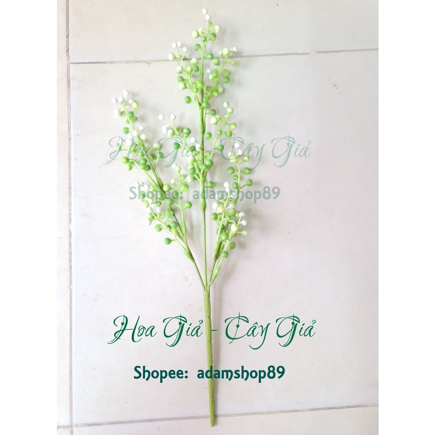 Quả giả - Chùm quả đào đông đỏ - xanh nhựa pvc