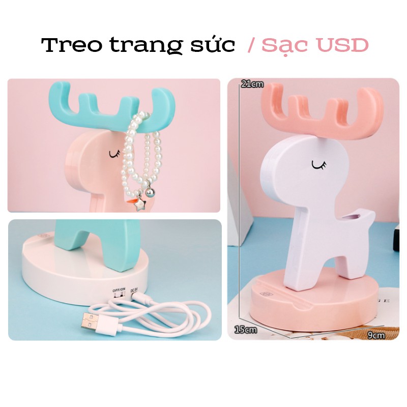 Đèn Led Nai Để bàn trang trí