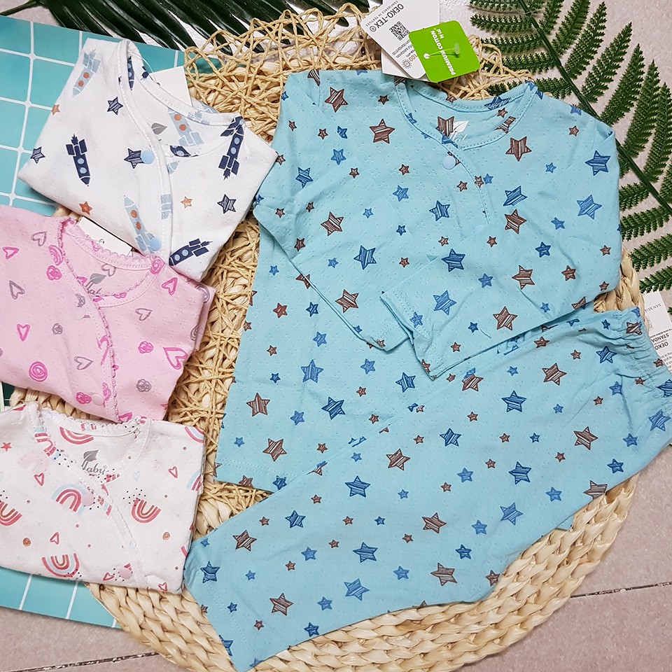 Bộ Quần Áo Dài Tay Cài Lệch Lullaby Cho Bé Chất PREMIUM COTTON