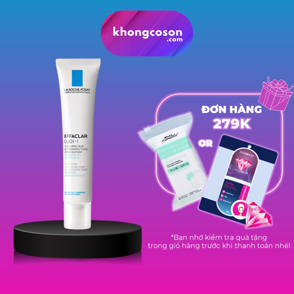 Kem Dưỡng Da Thông Thoáng Lỗ Chân Lông Ngừa Thâm Và Mụn La Roche-Posay Effaclar Duo+ 40ml - Khongcoson