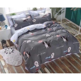 Vỏ ga gối poly chó xám