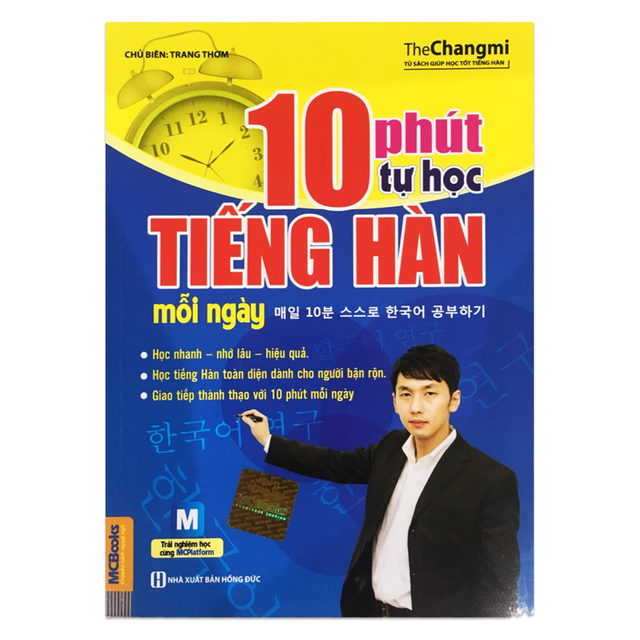 Sách - 10 Phút Tự Học Tiếng Hàn Mỗi Ngày - MCBooks Tặng Video Hack Não 6000 từ vựng tiếng Hàn thông dụng