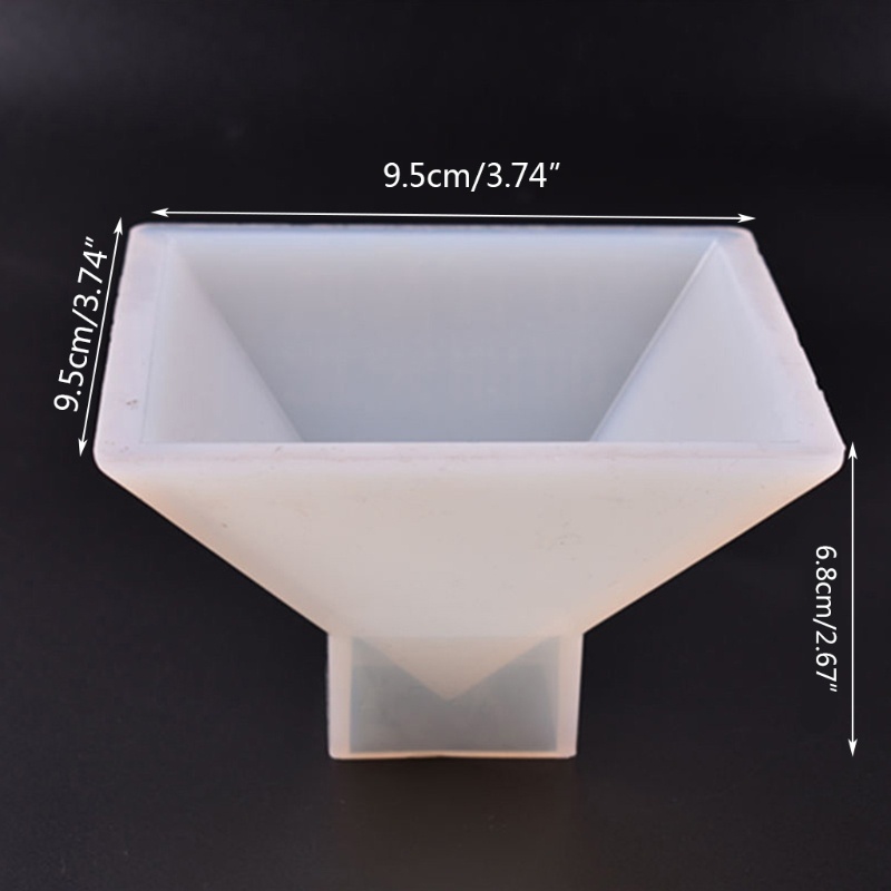 Khuôn silicon trong suốt hình kim tự tháp dùng làm đồ trang sức thủ công