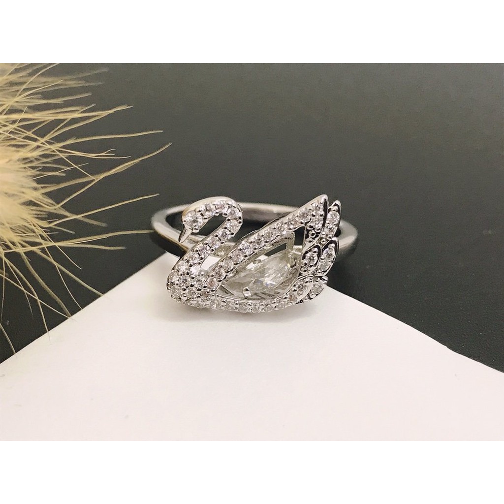 Nhẫn bạc 925 hình thiên nga múa cho nữ