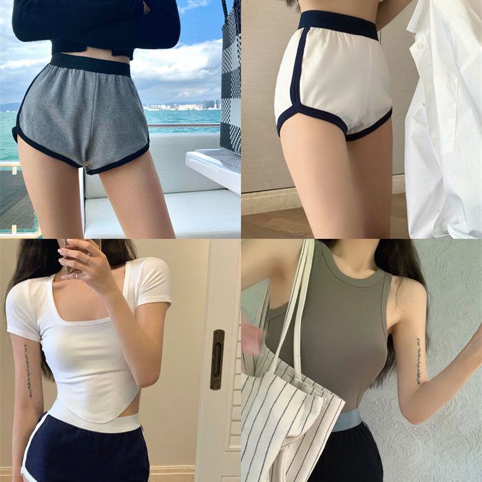 Quần Short Thể Thao Mỏng Lưng Cao Ống Rộng Thời Trang Mùa Hè Hàng Mới 2022 Quần Đùi Nữ