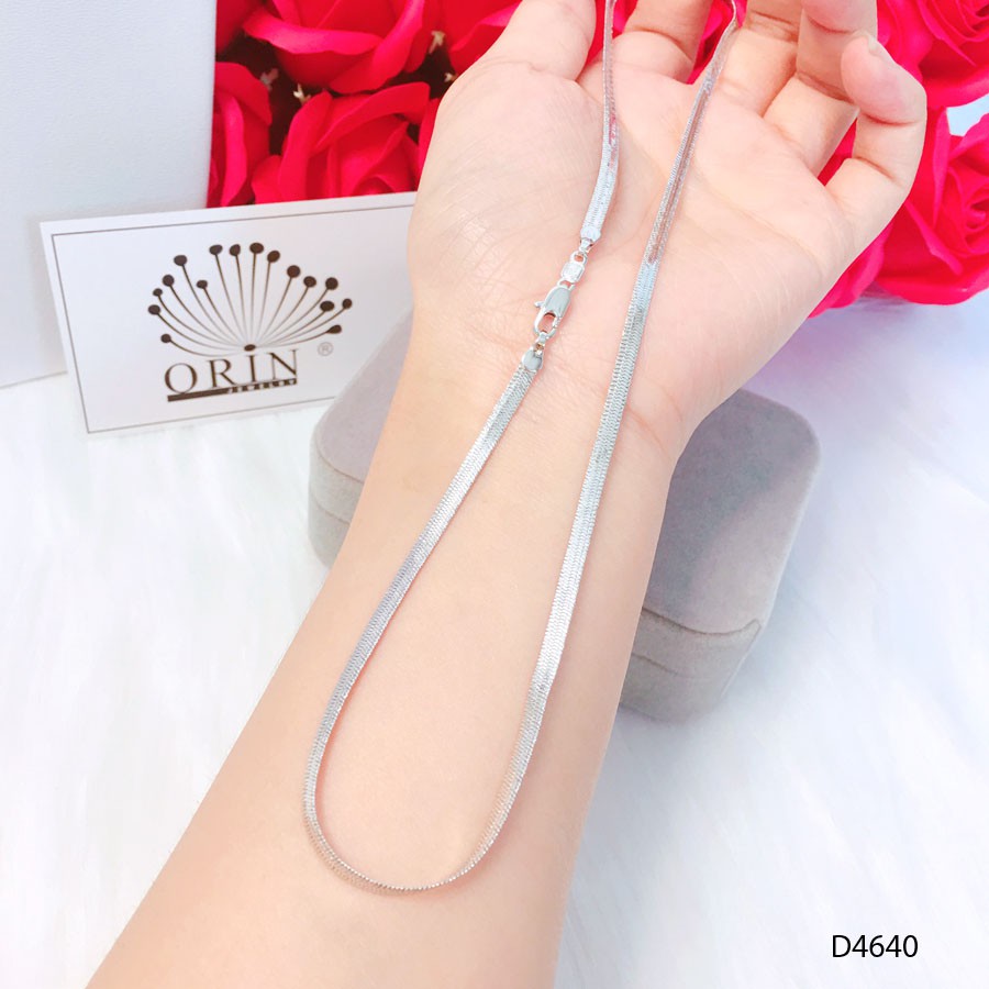 Dây chuyền bạc S925, dây mì lớn thiết kế cao cấp Orin D4640