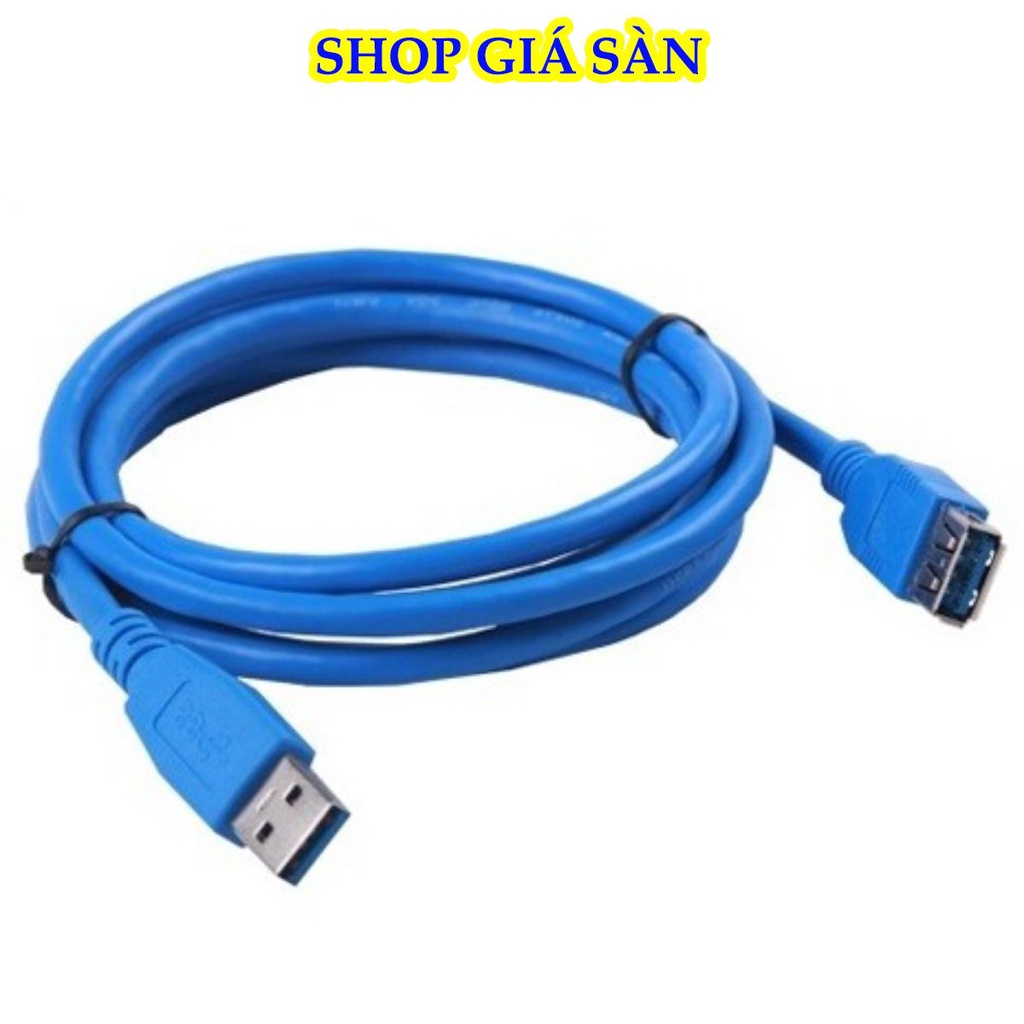 Cáp Usb, Dây Cáp Nối Dài Usb 3m 2.0 Màu Xanh Chống Nhiễu, Hàng Chất Lượng Cao