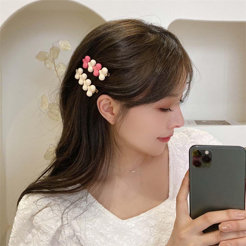 Set Kẹp Tóc Nhựa Hình Trái Tim Phong Cách Hàn Quốc Dễ Thương