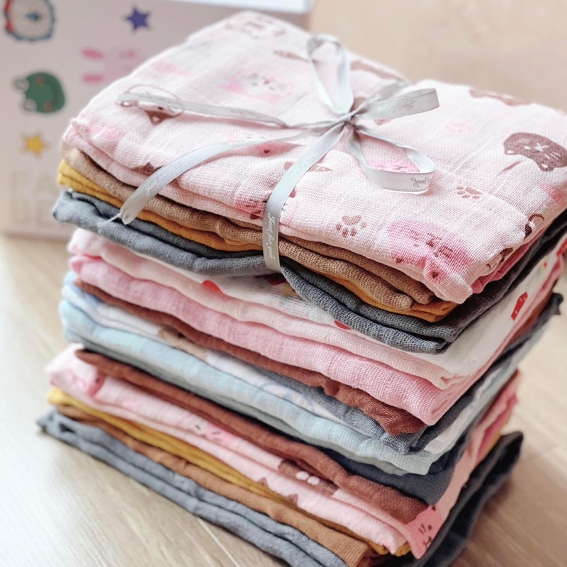Set 5 khăn xô xuất dư Thuỵ Điển cho bé
