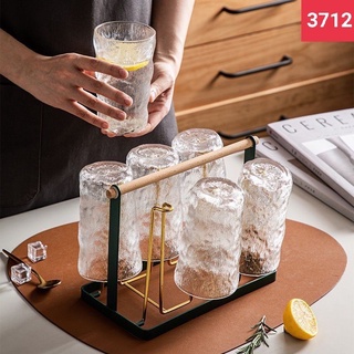 Bộ ly thủy tinh Vân lạnh, cốc thủy tinh cao cấp decor