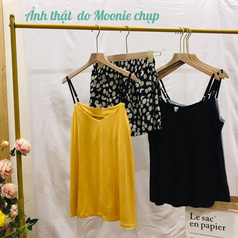 [5 Màu] Bộ Đồ Ngủ Nữ 2 Dây/ Bộ mặc Nhà Nữ Hè Chất Cotton Đẹp (Có Miếng Lót Ngực) | BigBuy360 - bigbuy360.vn