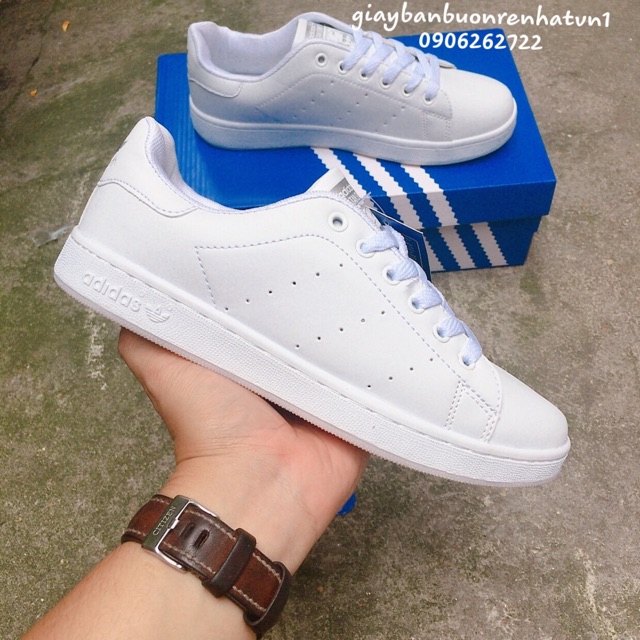 [TẶNG HỘP ] Giày thể thao stan smit gót trắng