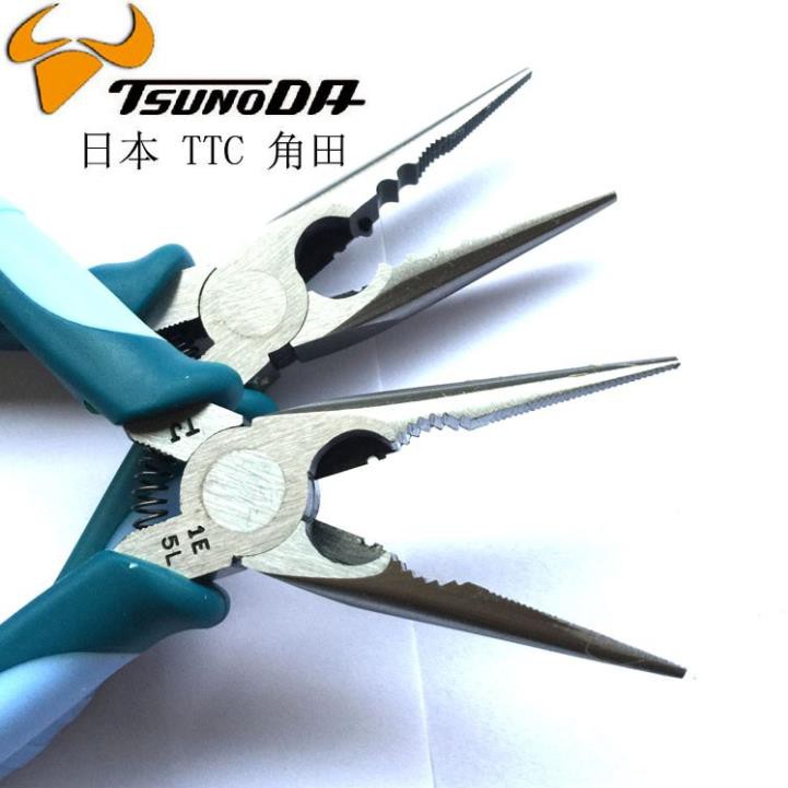 Kìm mũi nhọn có lỗ tuốt dây và lò xo 150mm PRP-150HGS Tsunoda Sản Phẩm Chính Hãng