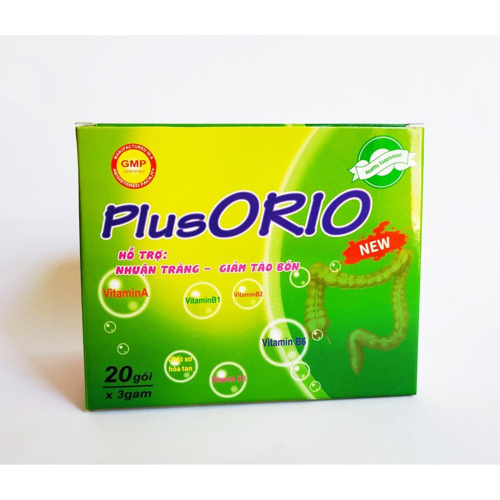 PLUS ORIO - Chuyên Đặc TriTáo Bón - Giúp Nhuận Tràng - Giảm Táo Bón (Nhuận Táo) - Tottri - Cobutri - Hộp 20 Gói