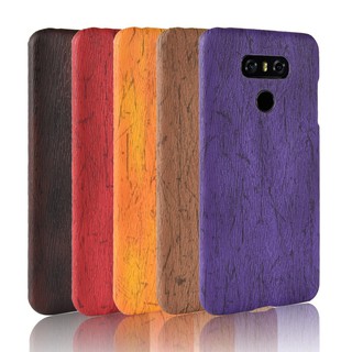 For lg g6 phone case bumper hard pc plastic pu leather cover wood cases