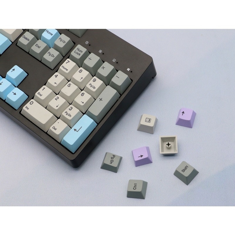 GMK Muted Keycap Cherry Hồ sơ Màu xám Cổ điển hoài cổ Keycap PBT Thuốc nhuộm Thăng hoa Bàn phím cơ Keycap 151 Phím