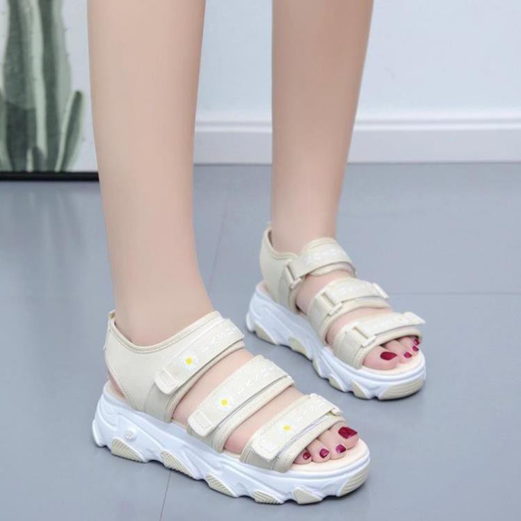 Sandal nữ Ullzang, dép sandal hoa cúc Ammy, dép quai hậu 3 quai ngang siêu đẹp nữ tính AM022