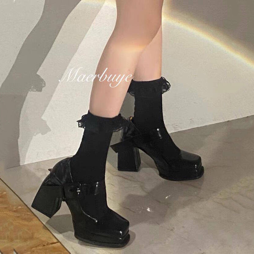 Giày Cao Gót Da Mũi Vuông 9cm FT2618