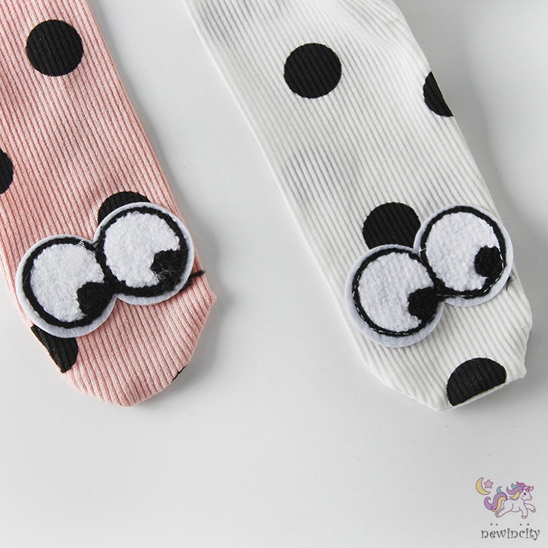 Quần Legging Chất Liệu Vải Cotton Hoạ Tiết Chấm Bi Dễ Thương Cho Bé