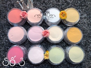 set bột mỹ đắp hoa bột, 12 hũ 10g