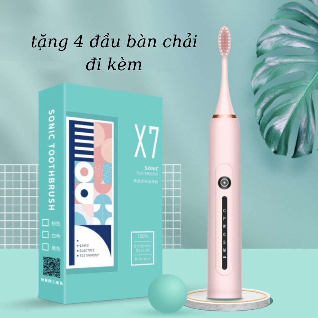 Bàn chải điện đánh răng 6 chế độ chăm sóc răng, bàn chải đánh răng tự động SONIC - X7