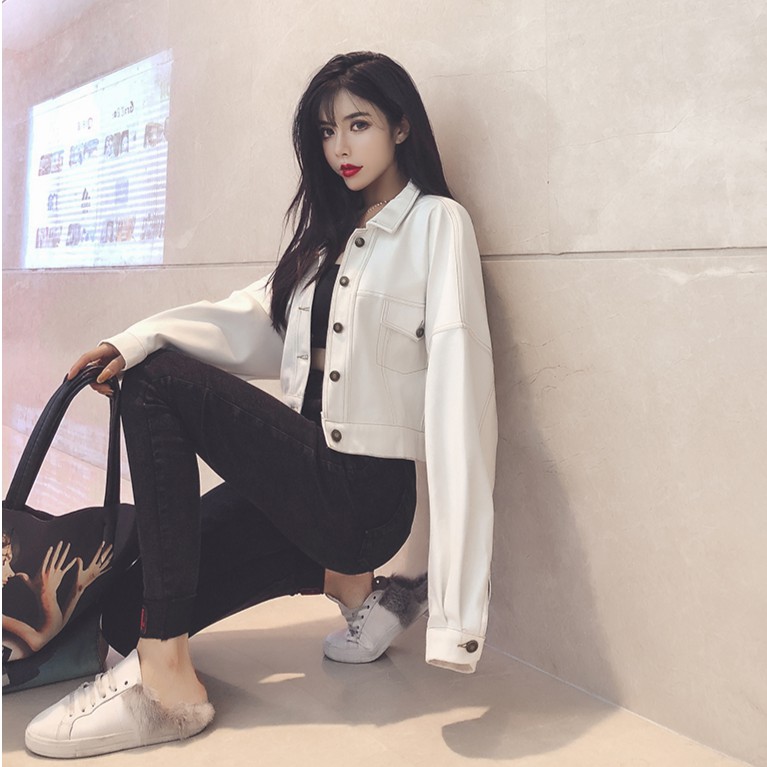 Ulzzang ( 얼짱) - ÁO KHOÁC DA NỮ CỰC XINH (CHẤT BAO ĐẸP)