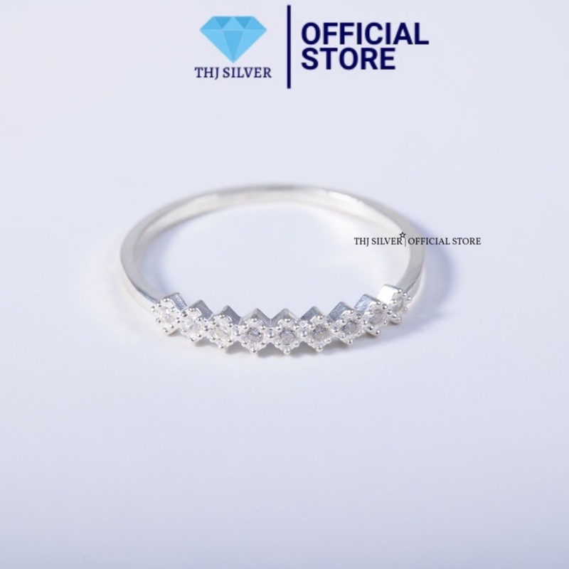 Nhẫn nữ bạc ta THJ- Nhẫn nữ dải đó nhỏ xinh nhẹ nhàng, nữ tính