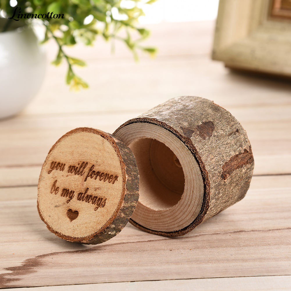Hộp Đựng Nhẫn Cưới Bằng Gỗ Phong Cách Cổ Điển