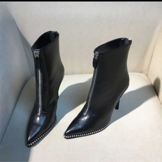 [Hàng Order] Boot Da cao cấp viền đá ( kèm ảnh thật vs Fb)
