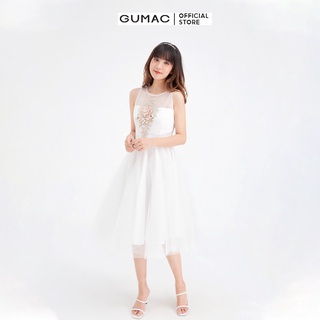 [Mã WABRGUM giảm 10% tối đa 30K đơn 99K] Đầm lưới xòe sát nách GUMAC DB644