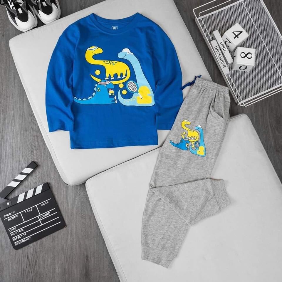 Bộ dài tay bé trai 2-7T chó cứu hộ spider man xe cá