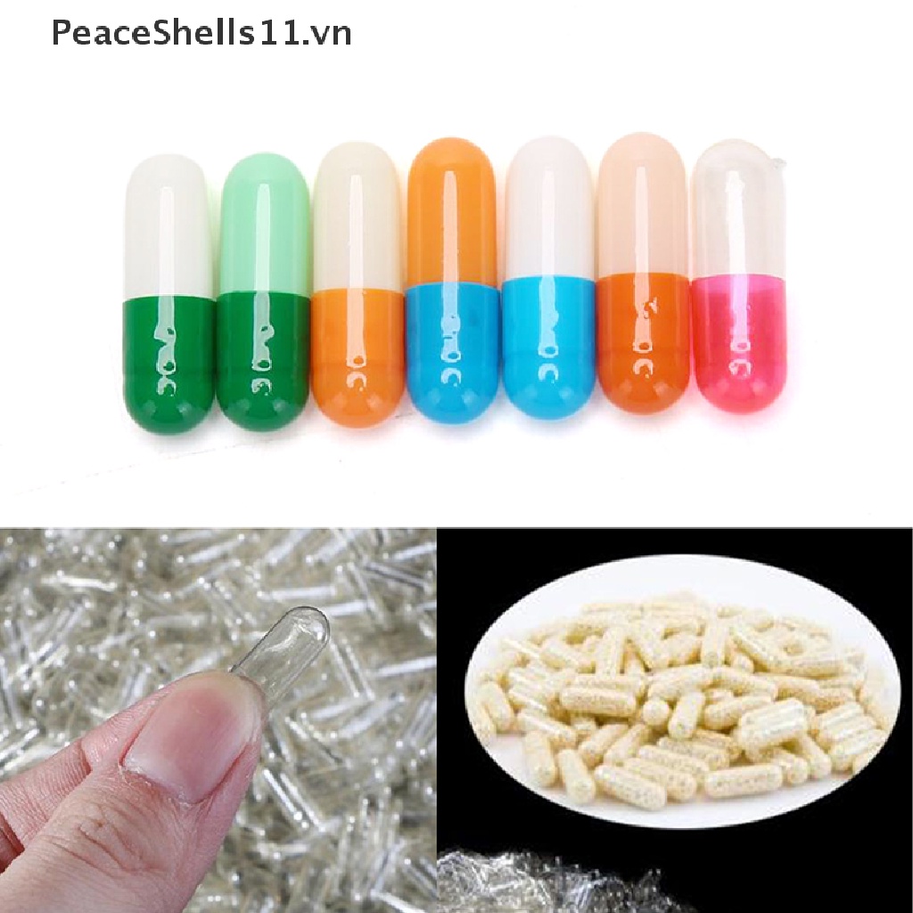 Set 1000 Viên Nang Gecant Gelatin Rỗng Cứng Cỡ 2# Gel Làm Đầy Thuốc Tiện Dụng