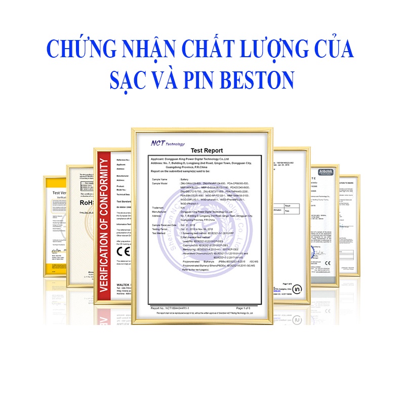 Bộ sạc C807B và pin tiểu AA AAA sạc lại chính hãng Beston (nhiều lựa chọn)