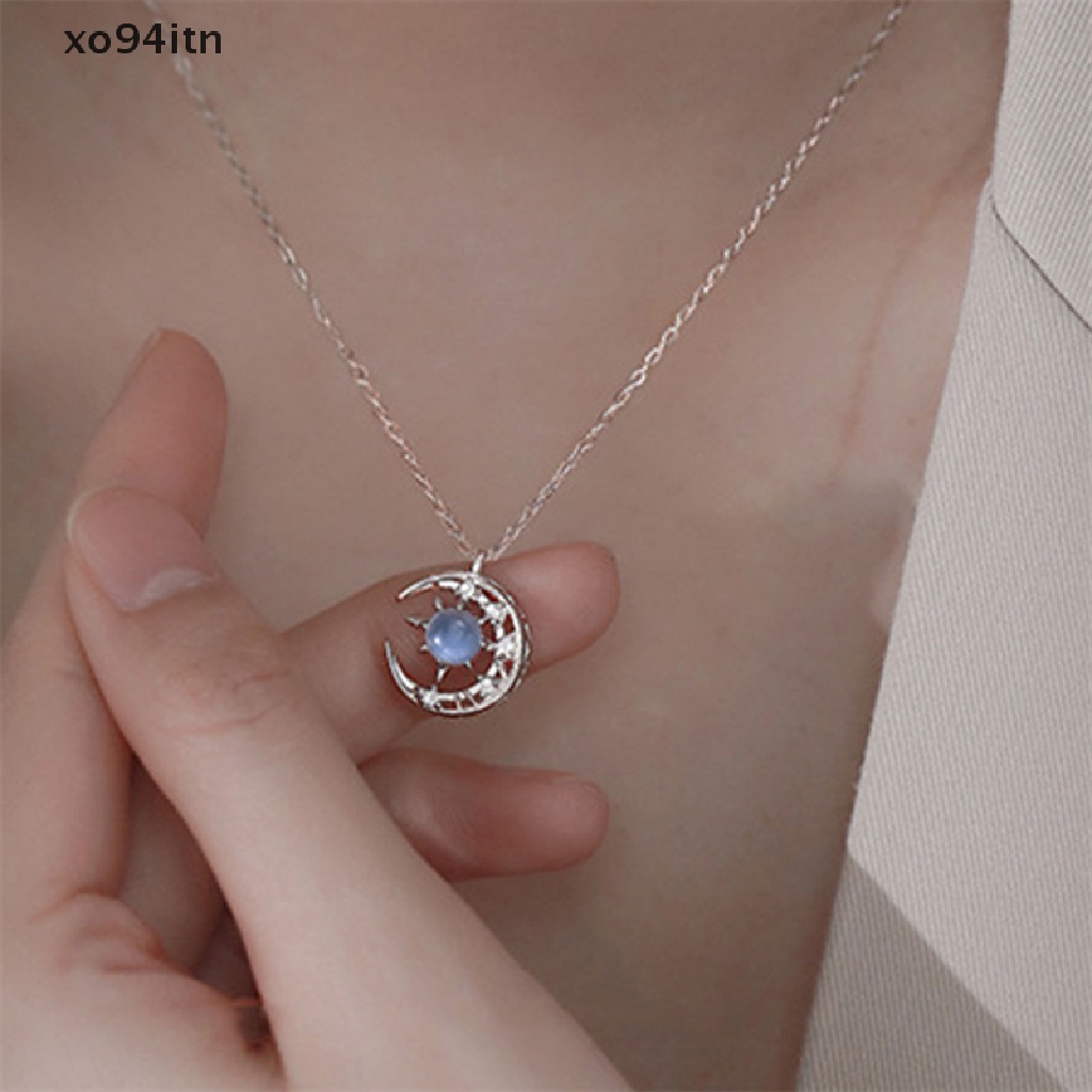 Vòng cổ Mặt Trăng Khuyết Đính Đá Phát Sáng Thời Trang