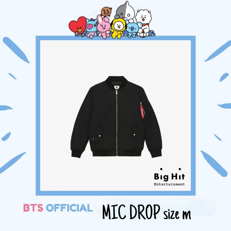 BTS OFFICIAL, ÁO POP UP STORE, MIC DROP BOMBBER JACKET (werverse shop)