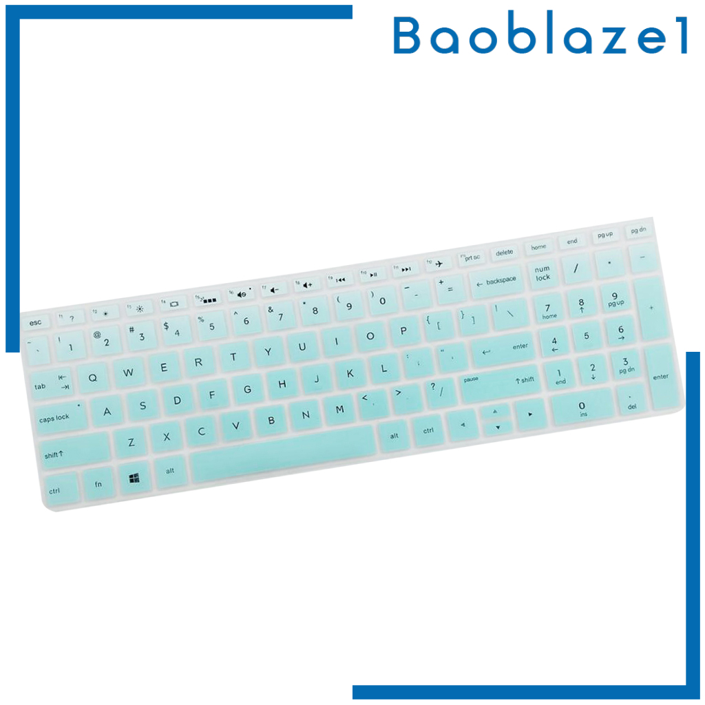 [BAOBLAZE1]Soft Laptop Keyboard Skin Protector Cover For HP 15.6 inch BF Blue