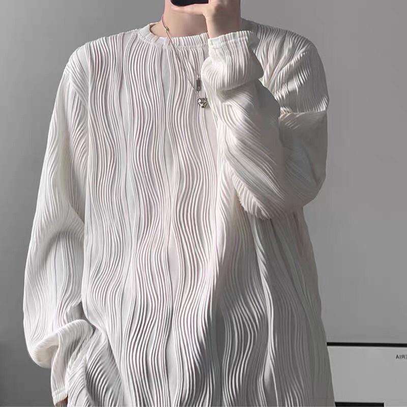 ÁO TAY DÀI CỔ TRÒN HOẠ TIẾT NỔI THU ĐÔNG SIZE M-2XL | Áo tay dài nam nữ