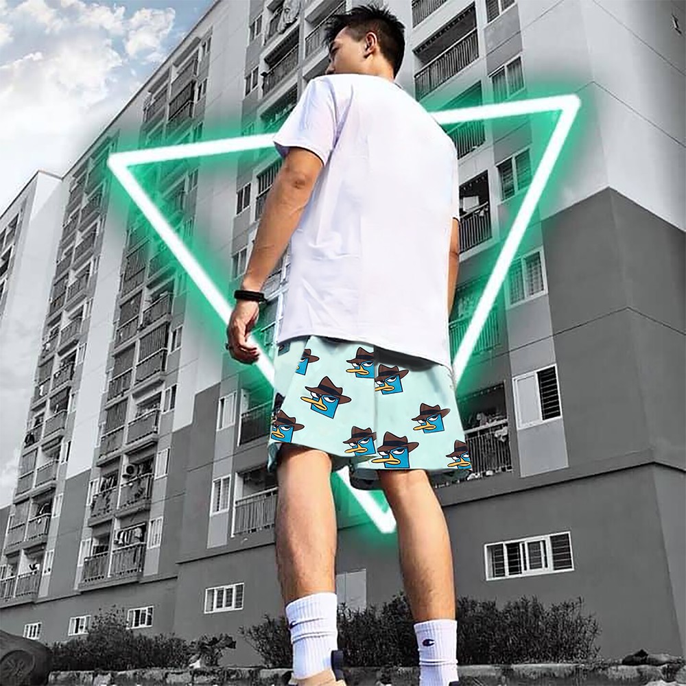 SET BỘ ÁO + QUẦN SHORT THÚ MỎ VỊT PERRY UNISEX KÈM ẢNH THẬT
